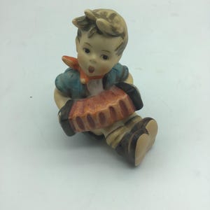 Vintage Hummel/Goebel “Boy with Accordion”,#91,made in Germany, boy figurine