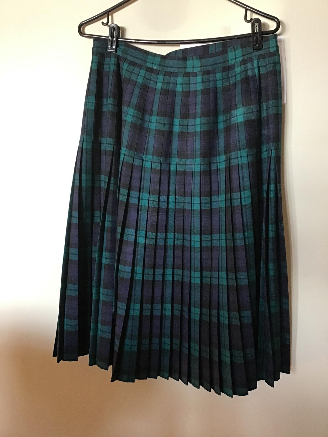 Blackwatch Tartan Tiered Midi Skirt