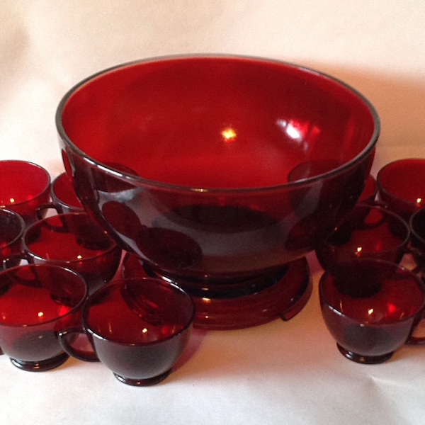 Punch Bowl Set Etsy