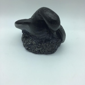Vintage Duck Soapstone carving,The Aardik Collection,Duck in marshland,Made in Canada,Hand carved Soapstone, signed