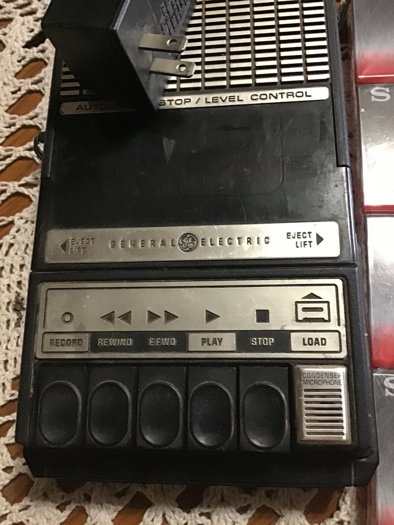 Vintage General Electric Tape Recorder Sony Cassettes Etsy
