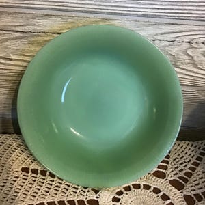 Vintage Fire king Jadeite Bowl,Jane Ray bowl, 8” serving bowl,berry bowl