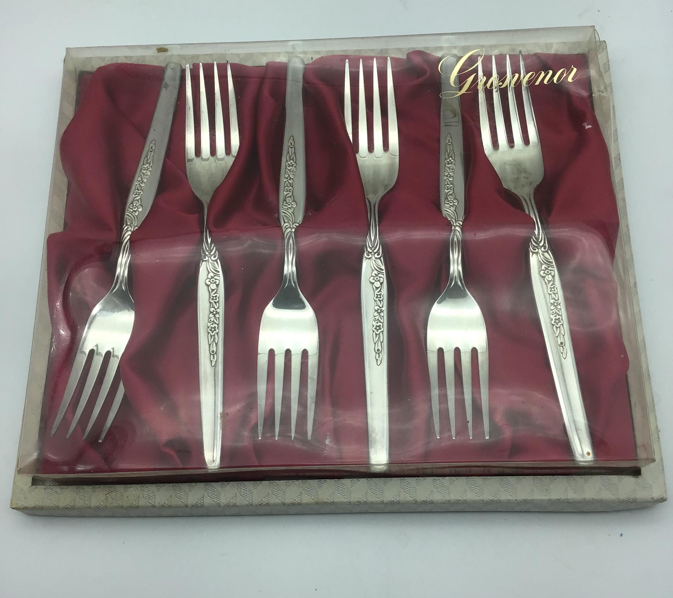 ヴィンテージ グロブナー ケーキフォーク、デザートフォーク6本セット