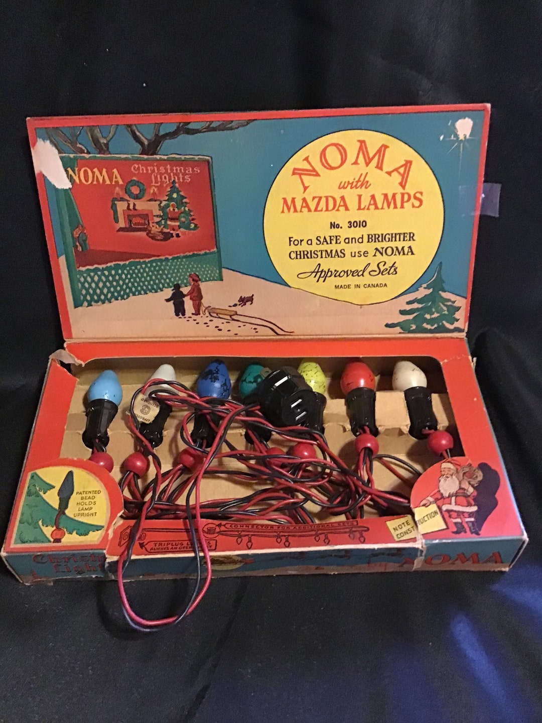 Vintage Noma Christmas Lights,1940s, Christmas Tree Bulbs, Etsy