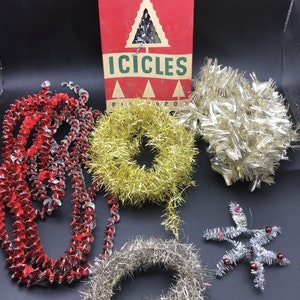 Vintage Feather Tree Garland,Vintage Christmas decorations,German Christmas Trr Garland