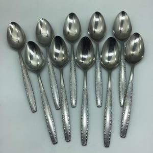 1881 Rogers Bros. Teaspoons,set of 10, Japan, Oneida,, Stainless steel Cutlery,Dinnerware,Elegant dining,