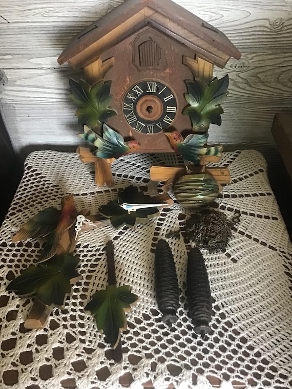 Buy Vintage Cuckoo Clock for Parts or Repair, German Cuckoo Clock