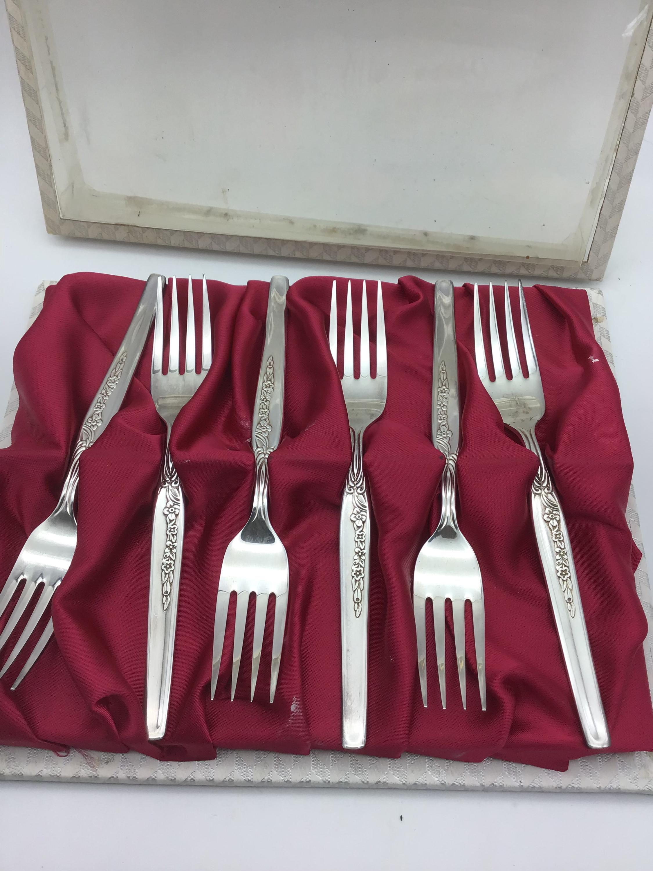 ヴィンテージ グロブナー ケーキフォーク、デザートフォーク6本セット