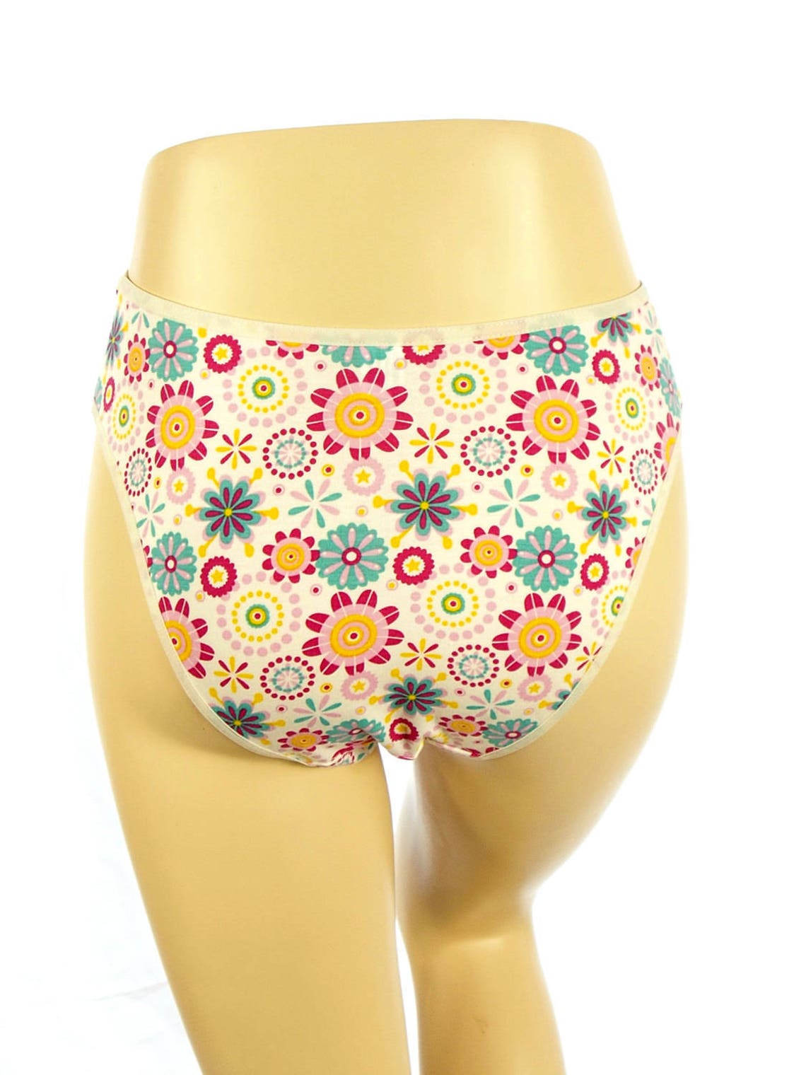 Cotton lingerie floral panties high waisted lingerie Etsy