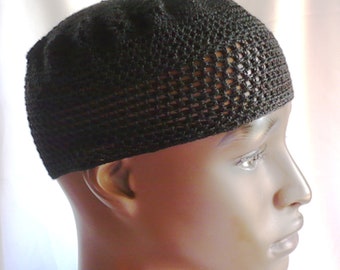 A Night Sky Black Soft Kufi