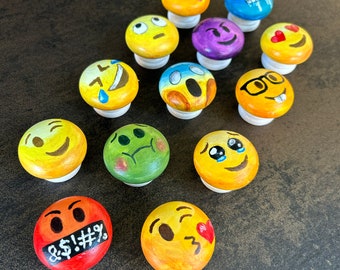 Handpainted Emoji Doorknobs/Hooks