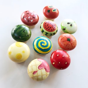 The Very Hungry Caterpillar handpainted door drawer knobs