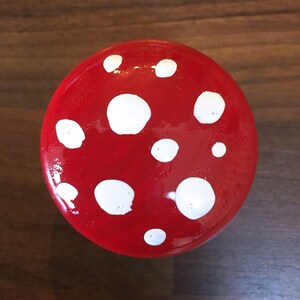 Handpainted Toadstool Door Drawer Knobs image 2