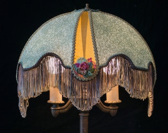 Celeste shade and vintage lamp