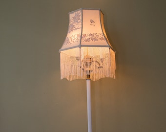 Ivory Breeze, Chinese hand embroidery, Piano Shawl, Vintage lampshade, Victorian