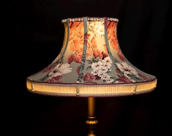 From Maui With Love! A Lampshade Made of Hawaiian Broadcloth, Embellished with bone Pekake and hand-carved beads