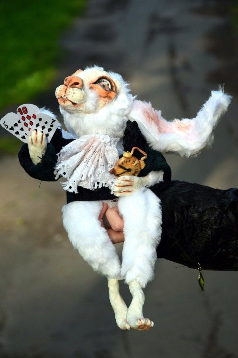 Toy White Rabbit from Alice in Wonderland Tim Burton Etsy