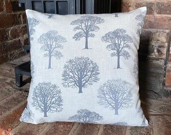 852. Handmade GREY TREES 100% Cotton Cushion Cover. Various sizes