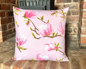 671. Handmade PINK MAGNOLIA 100% Cotton Cushion Cover. Various sizes