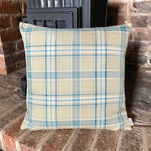 Teal check cushions online