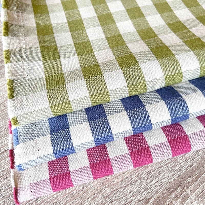 gingham check quilting pouch main image 0