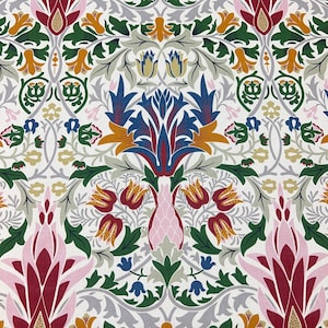 1239. LICHEN Indigo/ Teracotta 100% cotton curtain fabric, price per 1/2 metre