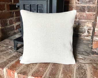 1291. Handmade - Plain natural heavy French Linen look Cushion Cover, Various sizes
