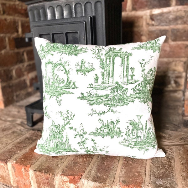 Toile Pillow Cover Etsy