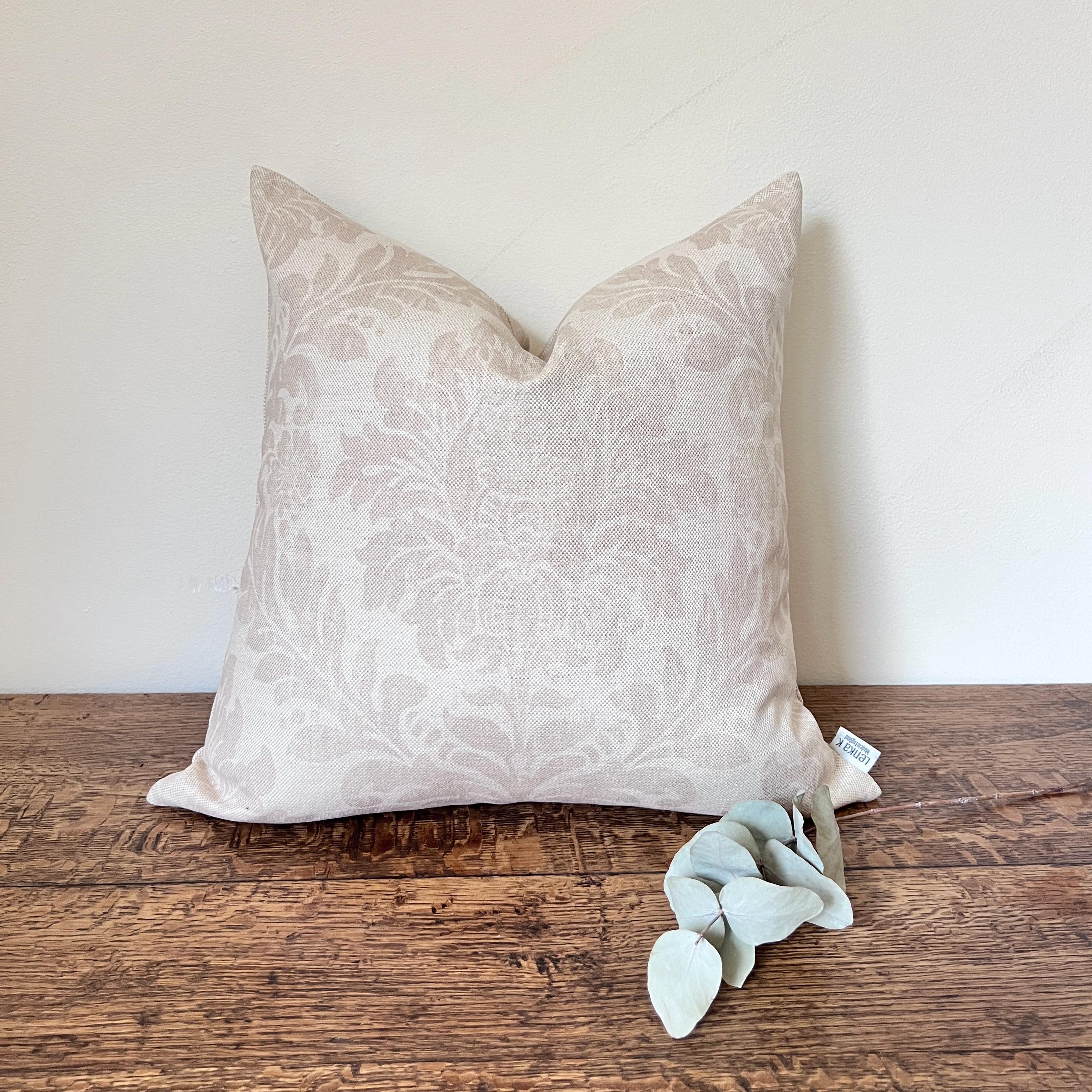 Fodera Per Cuscino In Seta Con Motivo Damascato Floccato | 55,9x55,9 Cm | 9 Colori Disponibili | Chiusura Cerniera E Lavabile