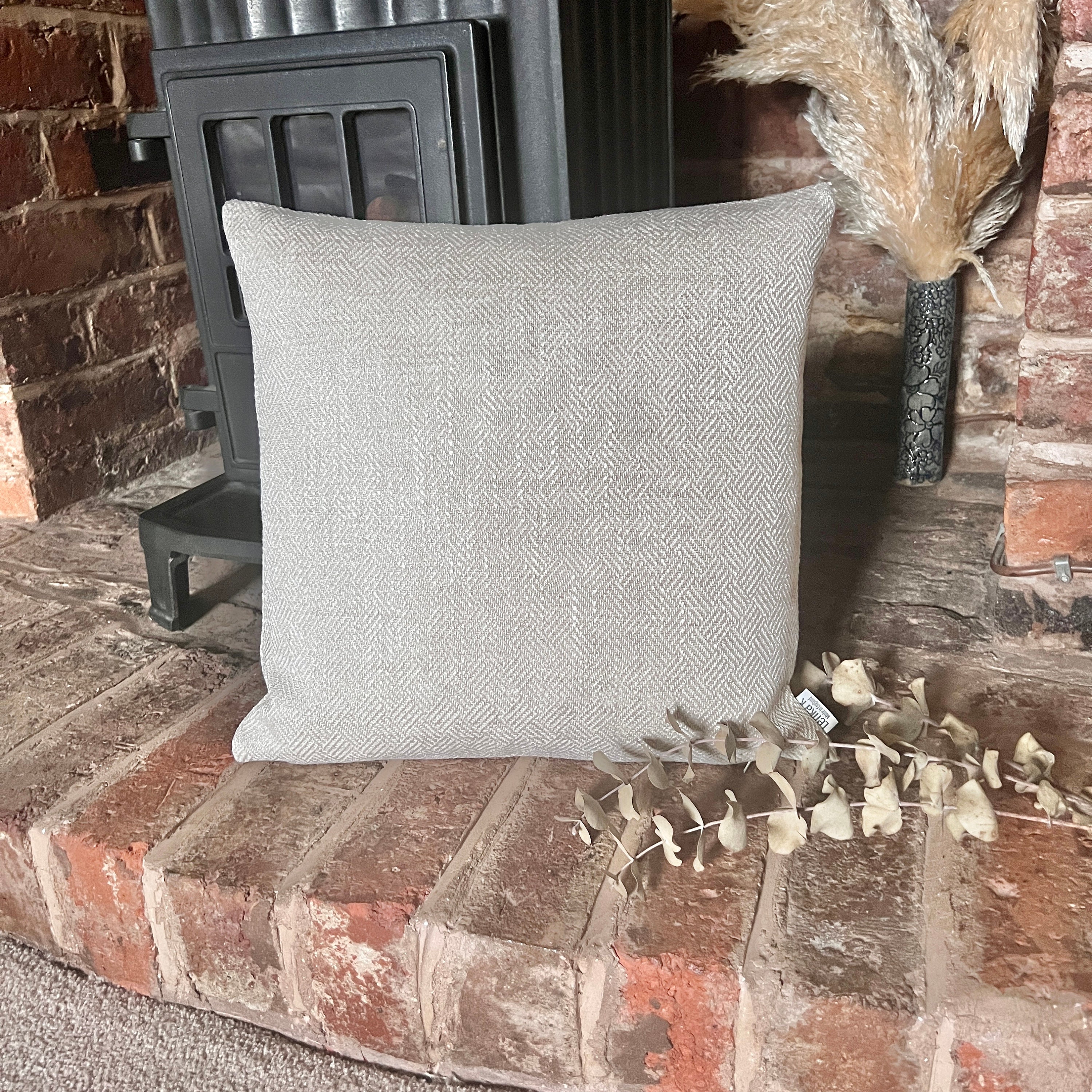 1454. Stone textured Chenille Cushion Cover. Various sizes