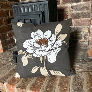 388. Handmade Ashley Wilde Brown FLORAL 100% Cotton Cushion Cover, Various sizes
