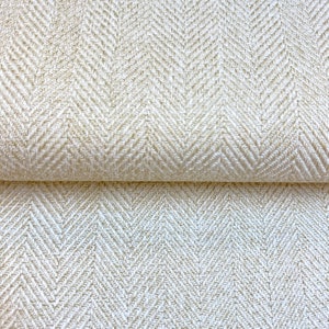 1198. Tweedy herringbone Cream Fabric, 150cm wide, Price per 1/2 metre