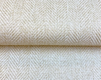 1198. Tweedy herringbone Cream Fabric, 150cm wide, Price per 1/2 metre