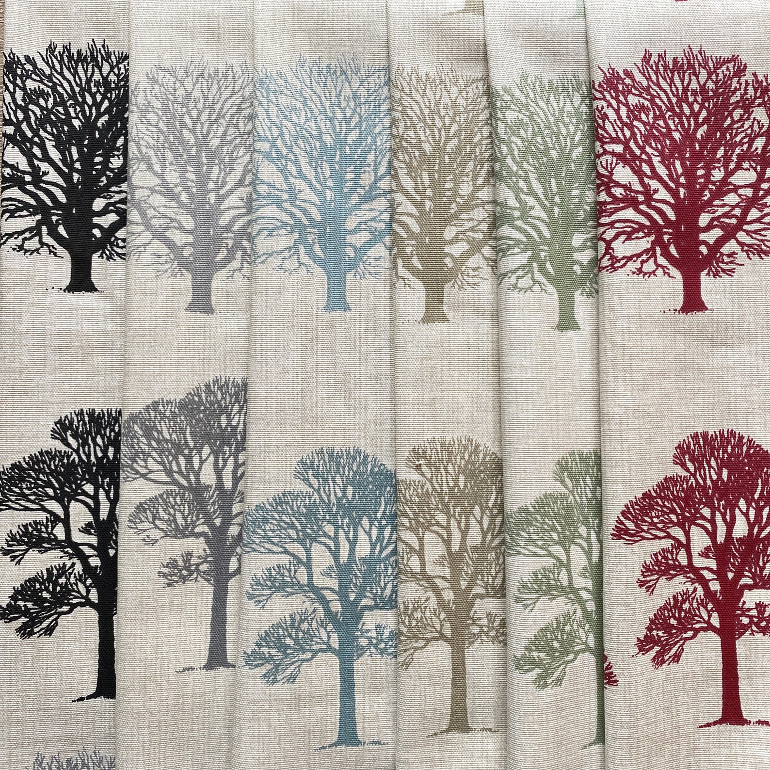 851. BROWN TREES 100 cotton fabric price per 1/2 metre 140 Etsy