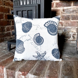 127. Handmade Under the Sea LINEN Cotton blend Cushion Cover. Various sizes
