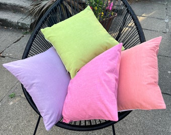 CANDY COLOURS 100% cotton cushion cover, Various sizes
