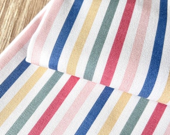 1442. MID STRIPE Chalk Cath Kidston, 100% Cotton fabric, 140cm wide,  Price per 1/2 metre