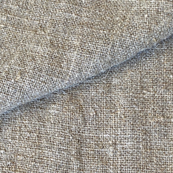 1143. Plain Rustic Stonewashed 100% Linen Fabric, Price per 1/2 metre, 100cm wide