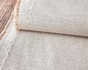 1582.Plain Natural Linen look Fabric, 140 cm wide,Medium weight, Price per 1/2m