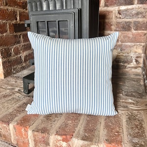 1399. RATI Blue stripe, Handmade 100% Cotton Cushion Cover, Various sizes