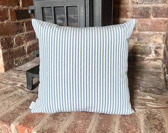 1399. RATI Blue stripe, Handmade 100% Cotton Cushion Cover, Various sizes
