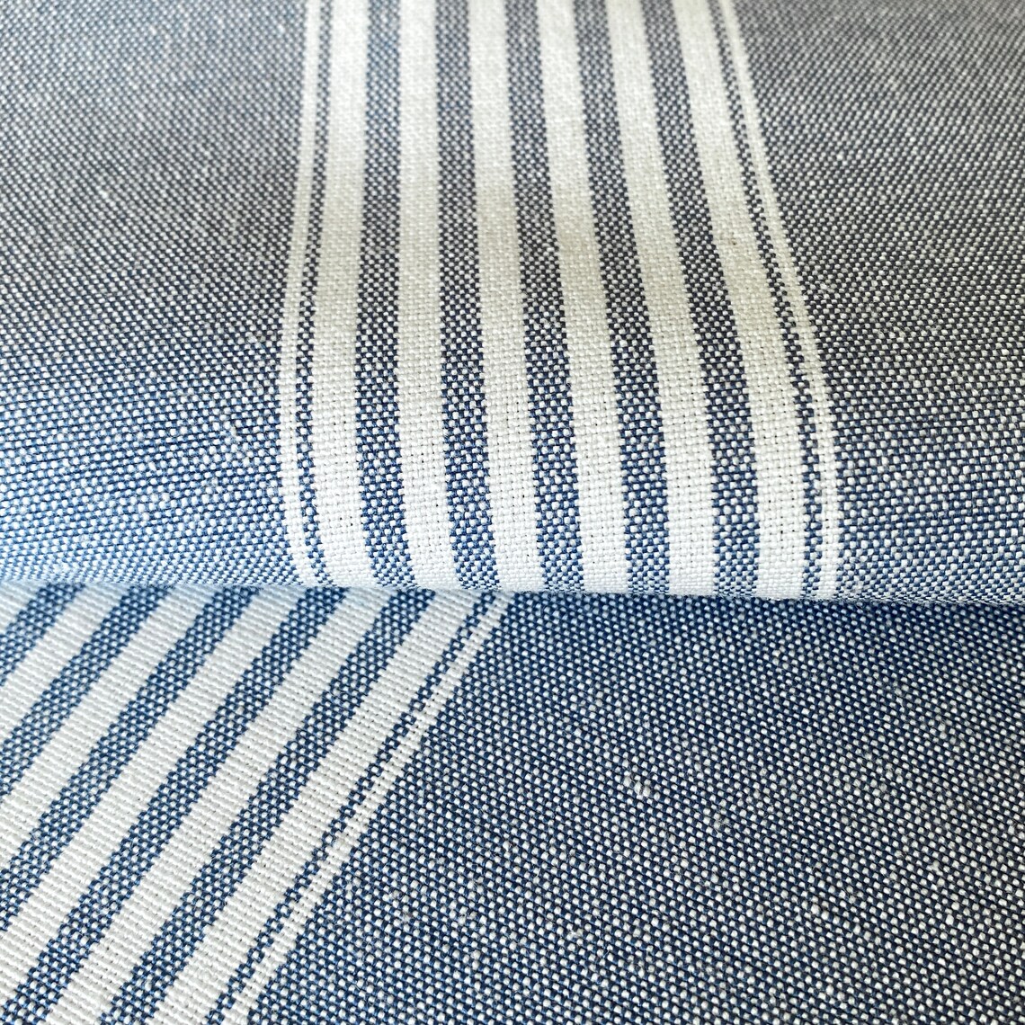 Strong Cotton Polyester blend Striped Fabric. Red Blue Green Etsy