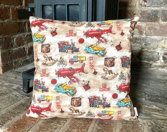357. Handmade Vintage toys 100% Cotton Cushion Cover. Various sizes