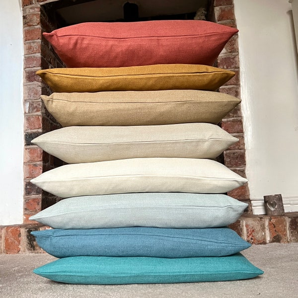 Handmade - Plain LINEN blend Cushion Cover, Various sizes