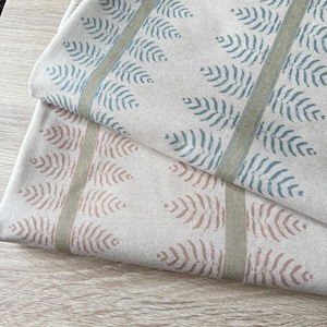 CONIFER STRIPE Linen look, 100% Cotton Fabric, 136cm wide, Price per 1/2m