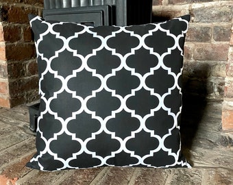 594. Handmade CONTEMPORARY BLACK 100% Cotton Cushion Cover. Various sizes