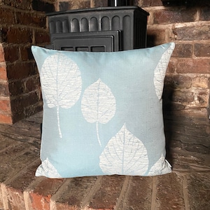 1119. Handmade Oak Leaf Duck egg Jacquard Cushion Cover Various sizes