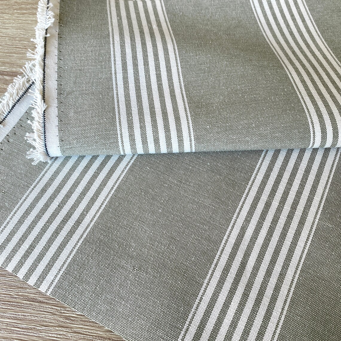 Cotton and Polyester Woven - Denim Tactile Chalk Stripes - British Imported main image 0