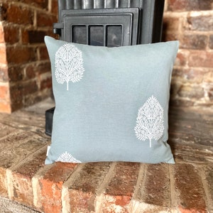 1148. Handmade Rookery in Duck egg handmade Cushion Cover. Various sizes