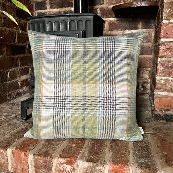 Green check 2025 cushion covers